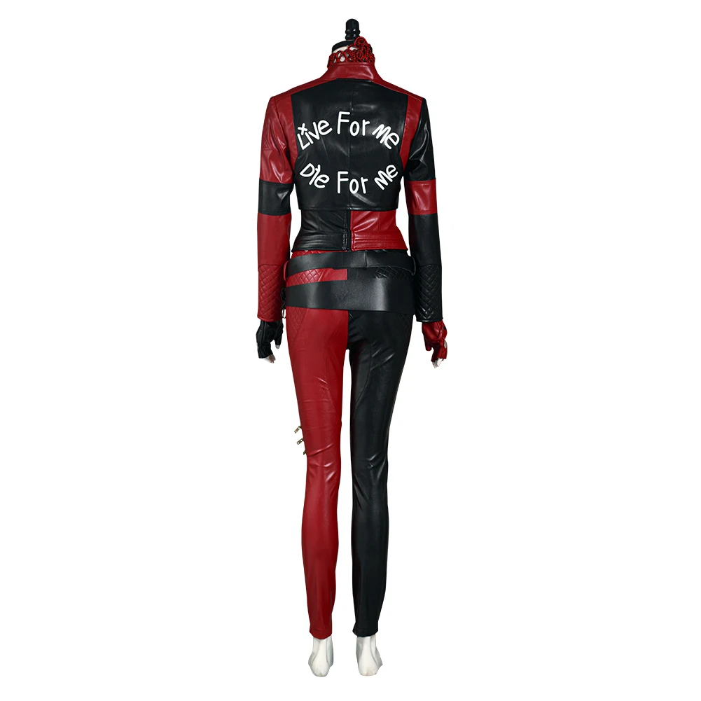 Quinn Cosplay Costume Suicide Cos Joker Roleplay Black Red Jacket Pants Female Girls Fantasia Halloween Carnival Roleplay Suit