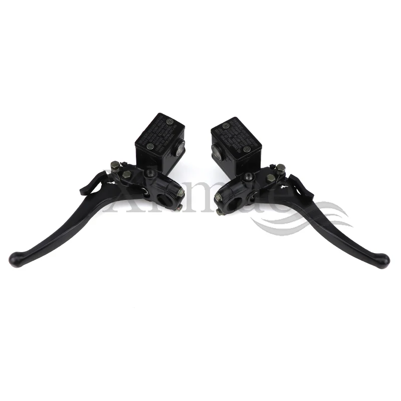 For 150-250cc GY6 ATV Quad Bike Parts 22mm Left /Right Front Master Cylinder Handlebar Hydraulic Brake Lever With Parking Brake