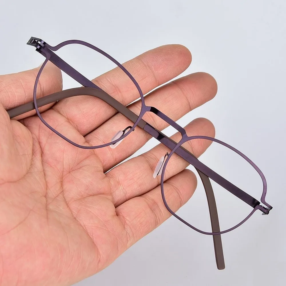 Germany Screwless Ultralight Square Colorful Glasses Frame Men Women No Fading Eyeglasses Spectacles Blue Purple Eyewear Frames