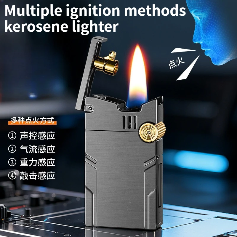 

New Black Technology Induction Lighter High-end Voice Controlled Intelligent Ignition Men's Smoking Gift Cigarette Accessories