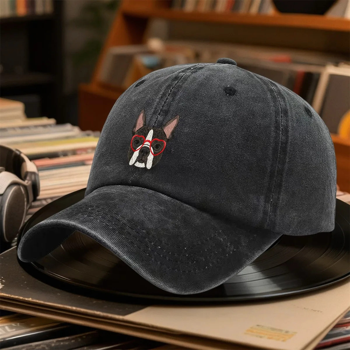 

Design Boston Terrier Dog Glasses Design Baseball Cap Beach Hat Hiking Hat Unisex Light Couple Leisure Fashion Headwear Great Gi