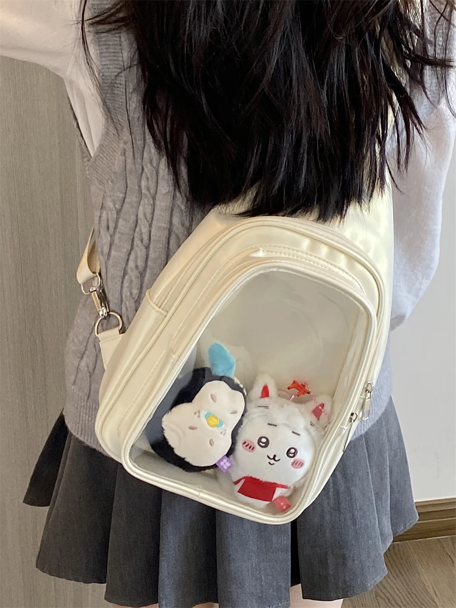 Japanese and Korean Style Fashionable Versatile Large-capacity Breast Bag Two-dimensional Backpack Student Messenger Bags