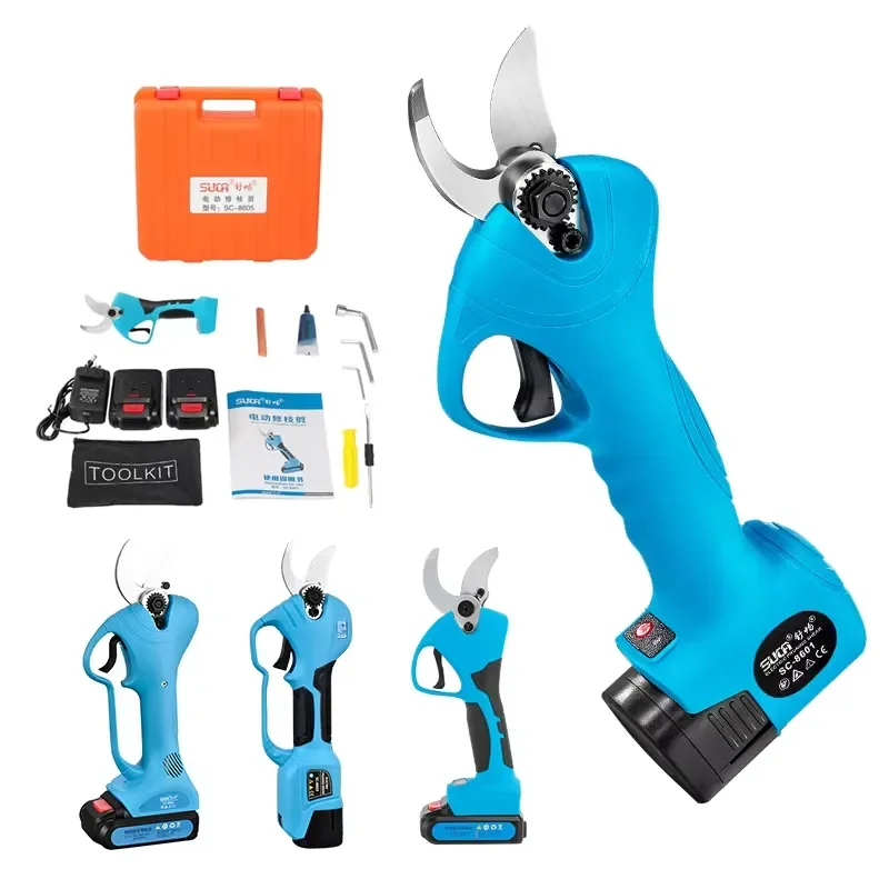 Electric Pruning Shears for Garden Tree Branch Cutting Cordless Power Scissors Heavy Duty Battery Operated Trimmer Tool