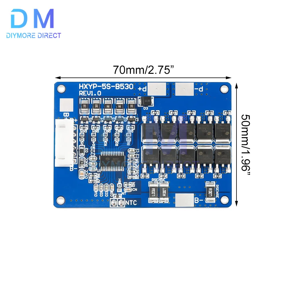 5S 30A Li-ion Lithium Battery BMS 18650 Charger Protection PCB Board 18V 21V Cell Protection Circuit For Drill Motor Lipo Cell