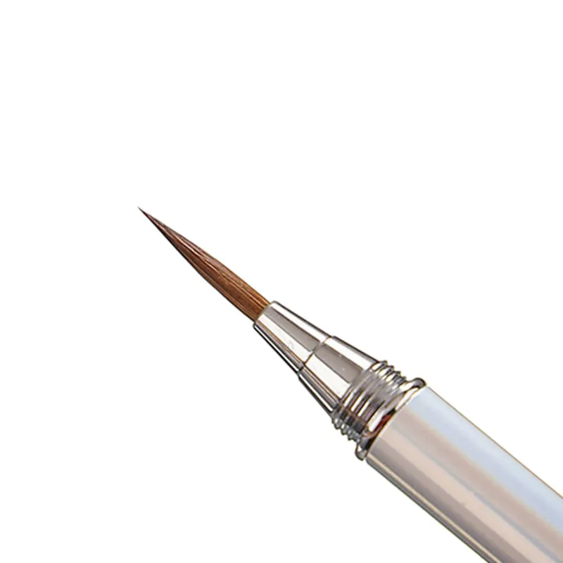 

1 шт., кисть для ногтей с металлической ручкой, норковые волосы, маникюрные кисти, УФ-гель для рисования, ручки для ногтей, салонные инструменты для ногтей