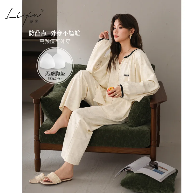 

Pjs Set Women's Pajama Set Women's Warm Winter Pajamas Long Sleeves Fashionable Home Clothes, Pajamas Cute and Soft Pajama Set