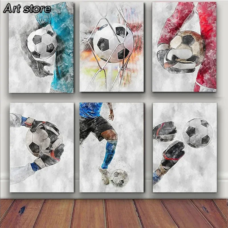 No Framed Printing Picture Football Basketball Poster Canvas Painting Modern Soccer Boy Decor Printed Wall Art Pictures Living