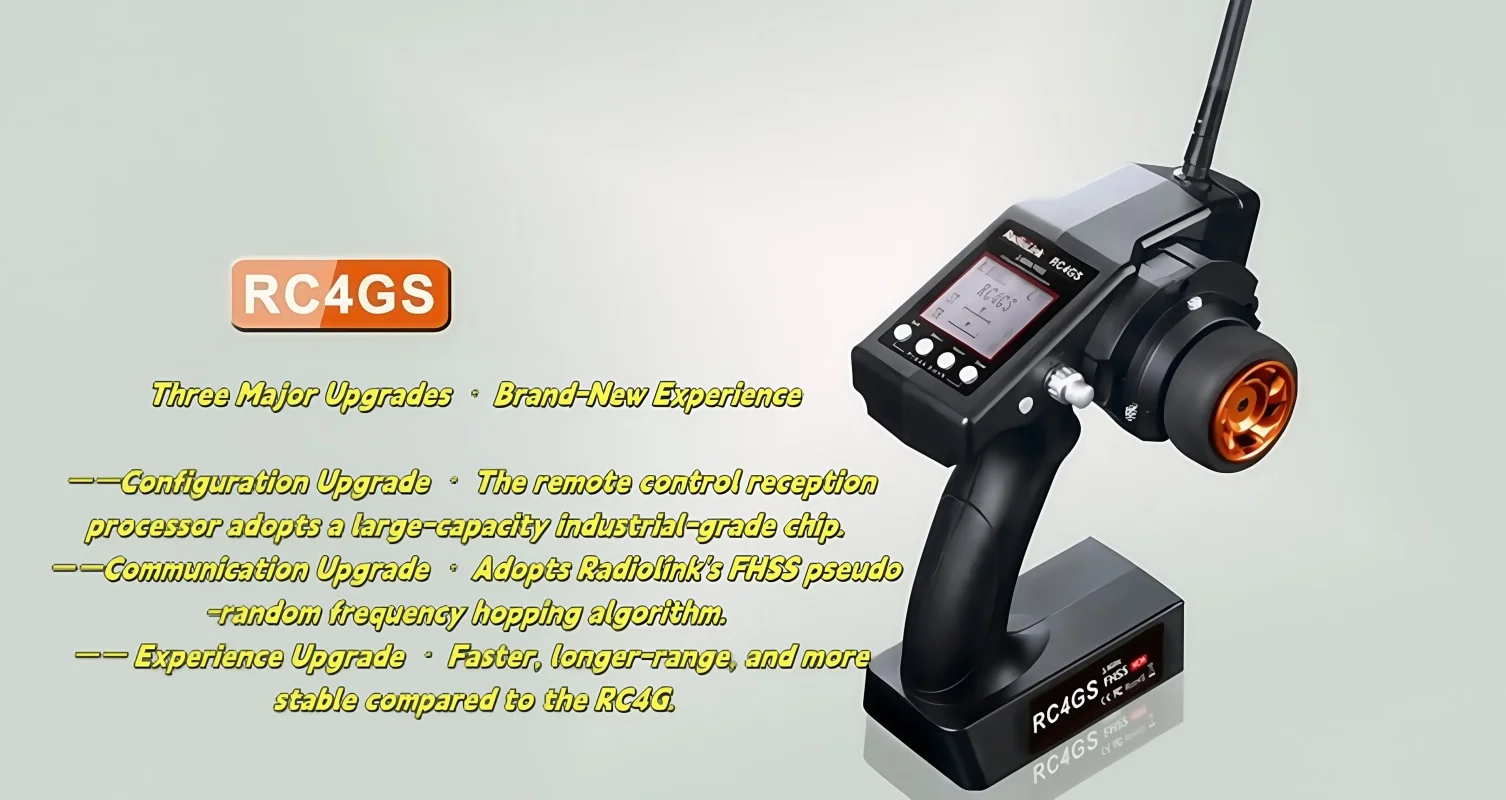 

FATJAY Radiolink RC4GS 4-канальный пульт дистанционного управления 2,4G с гироскопом R4FG приемник диапазон управления 400 м для радиоуправляемой лодки радиоуправляемый автомобиль
