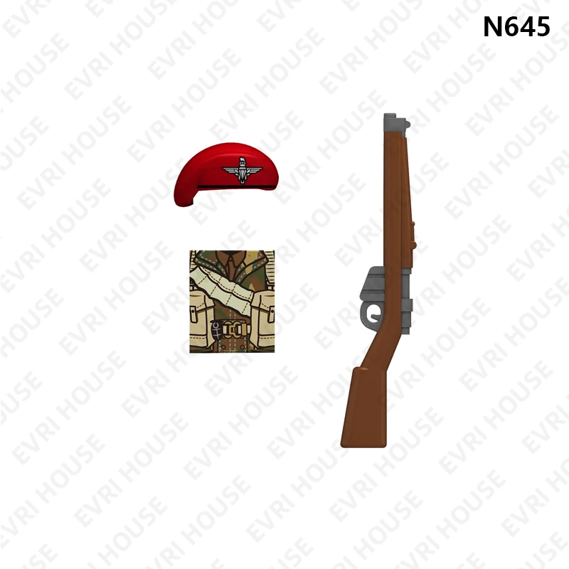 Blocs de construction diable rouge d'infanterie britannique, poupée SAS, Mini briques, figurines d'action, jouets d'assemblage pour enfants, N645-650
