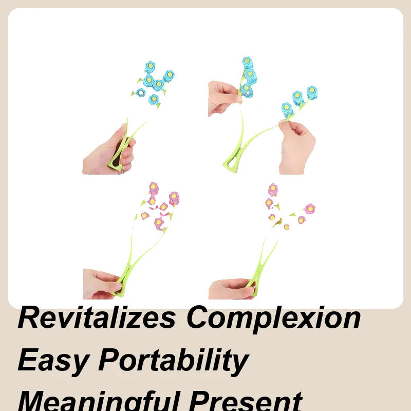 Face Massage Tool Y-Shaped Handheld Face Massager 3D Flower Roller Manual Relaxation Equipment for Women and Girls