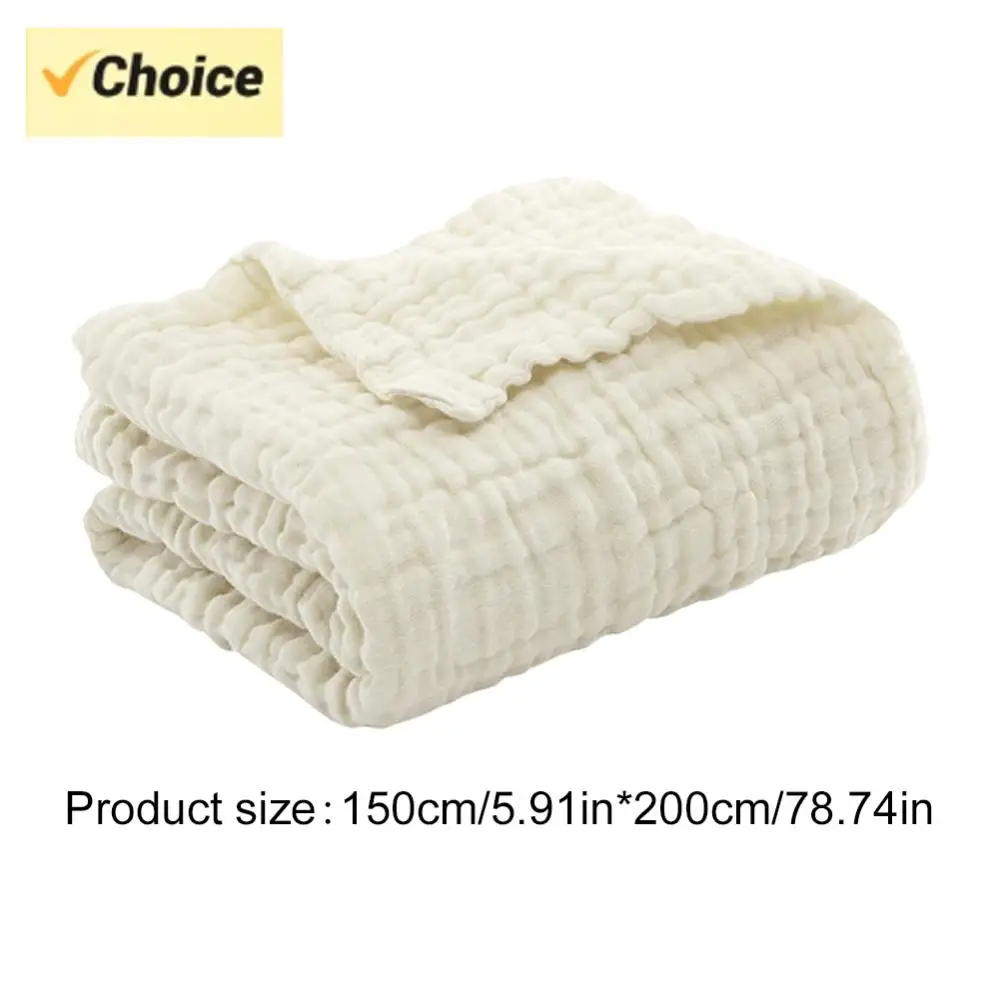 

Muslin Newborn Wrap Foldable Bedding Bath Towel Breathable Cotton Infant Swaddling for Bed Sofa Cover Travel Blanket