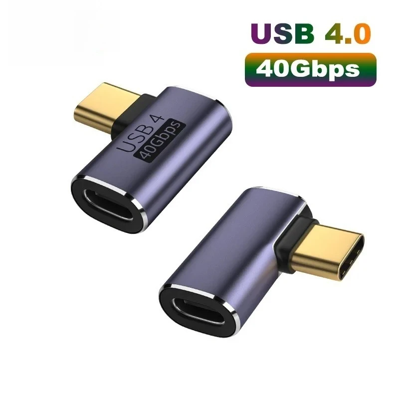 USB4.0 40Gbps OTG Typ-C 90-Grad-Adapter Stecker auf Buchse Verlängerungskabel für schnelles Laden, Datenübertragung, 8K 4K Video