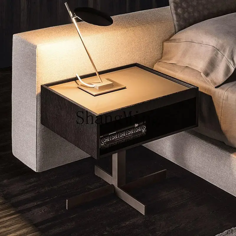 

SM minimalist solid wood bedside locker, simple living room side few creative bedside cabinets