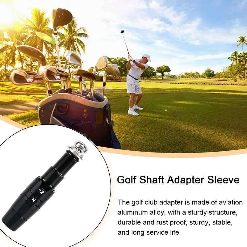 Golf Shaft Sleeve Aluminum Alloy Golf Club Shaft Adapter Portable Golf Shaft Adapter Connector Rust-Proof Golf Club Shaft