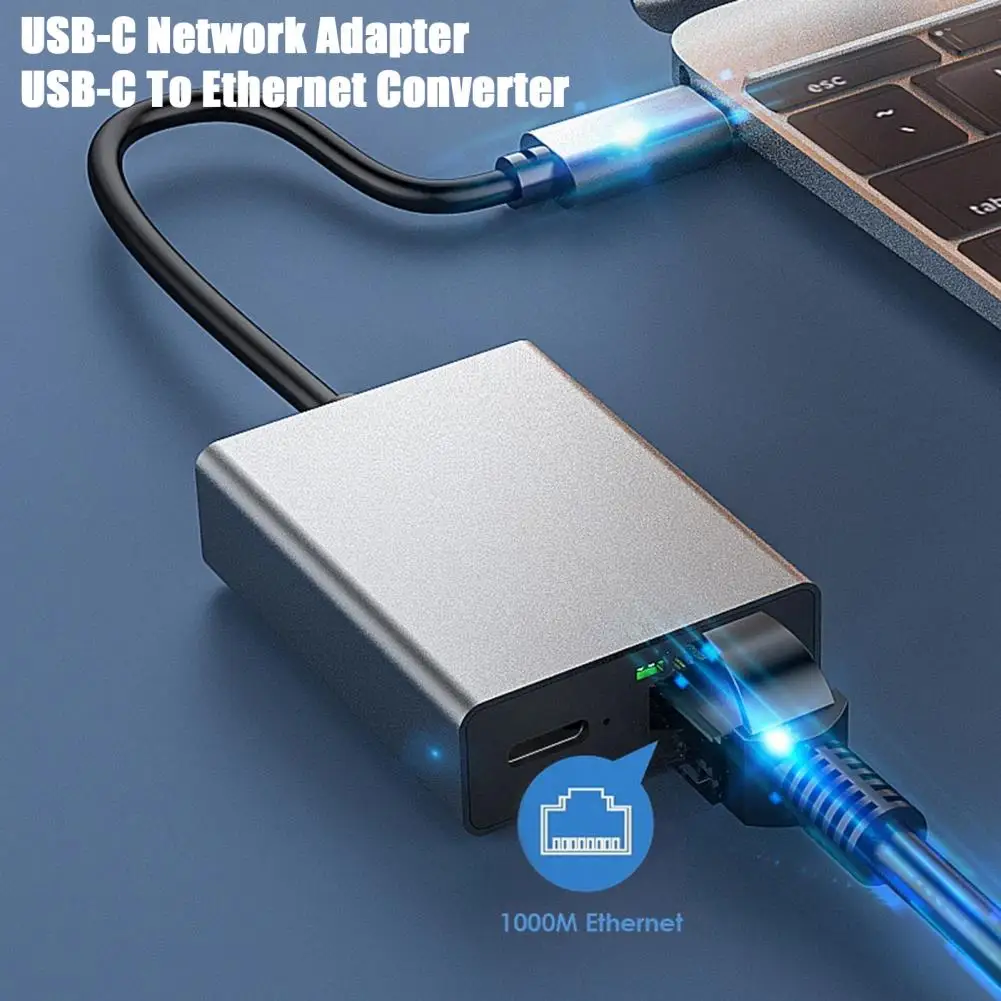 Usb-c Network Adapter Pd-53c Network Adapter High-speed Type-c to Rj45 Ethernet Adapter with Pd Charging for Mobile Phone/tablet