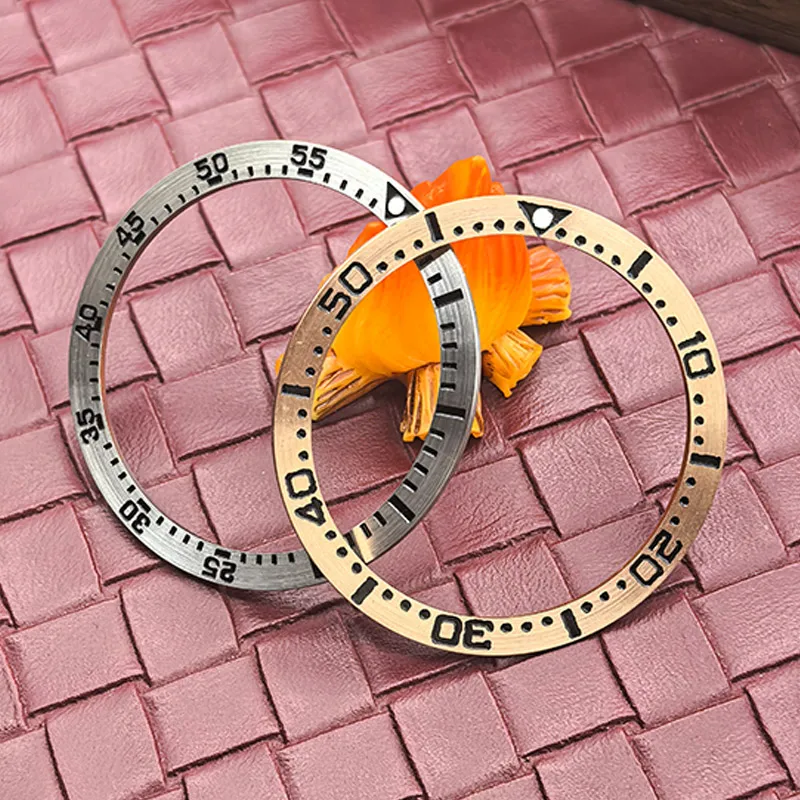 38mmX31.6mm Flat Stainless Steel Watch Bezel Insert Fits SKX007 SKX009 SRPD Watch Case NH35 NH36 Movement Men's Watch Mod Parts