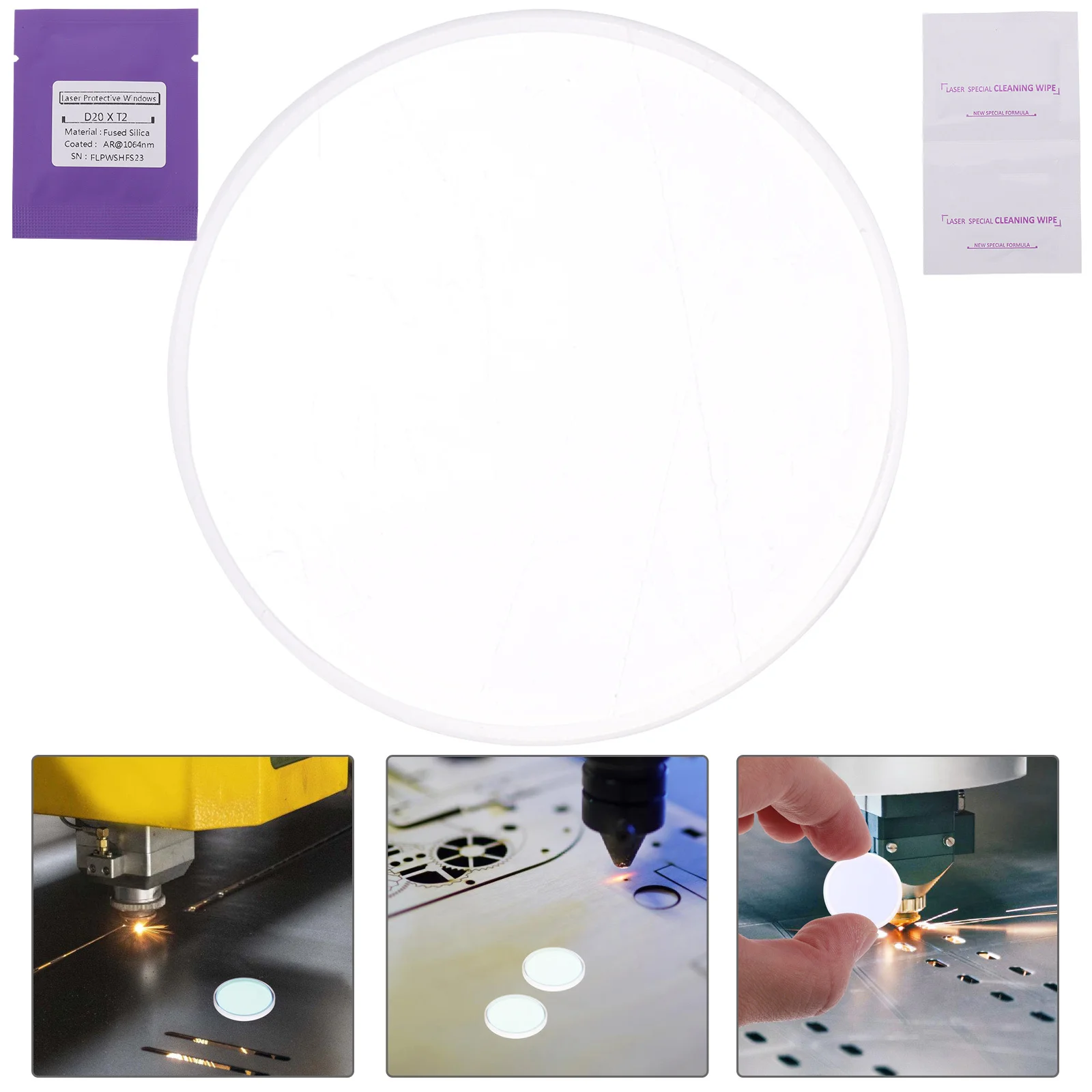 Protective Lens Round Quartz Coated Clear Transparent Protective Lens Durable Safe High Transmittance