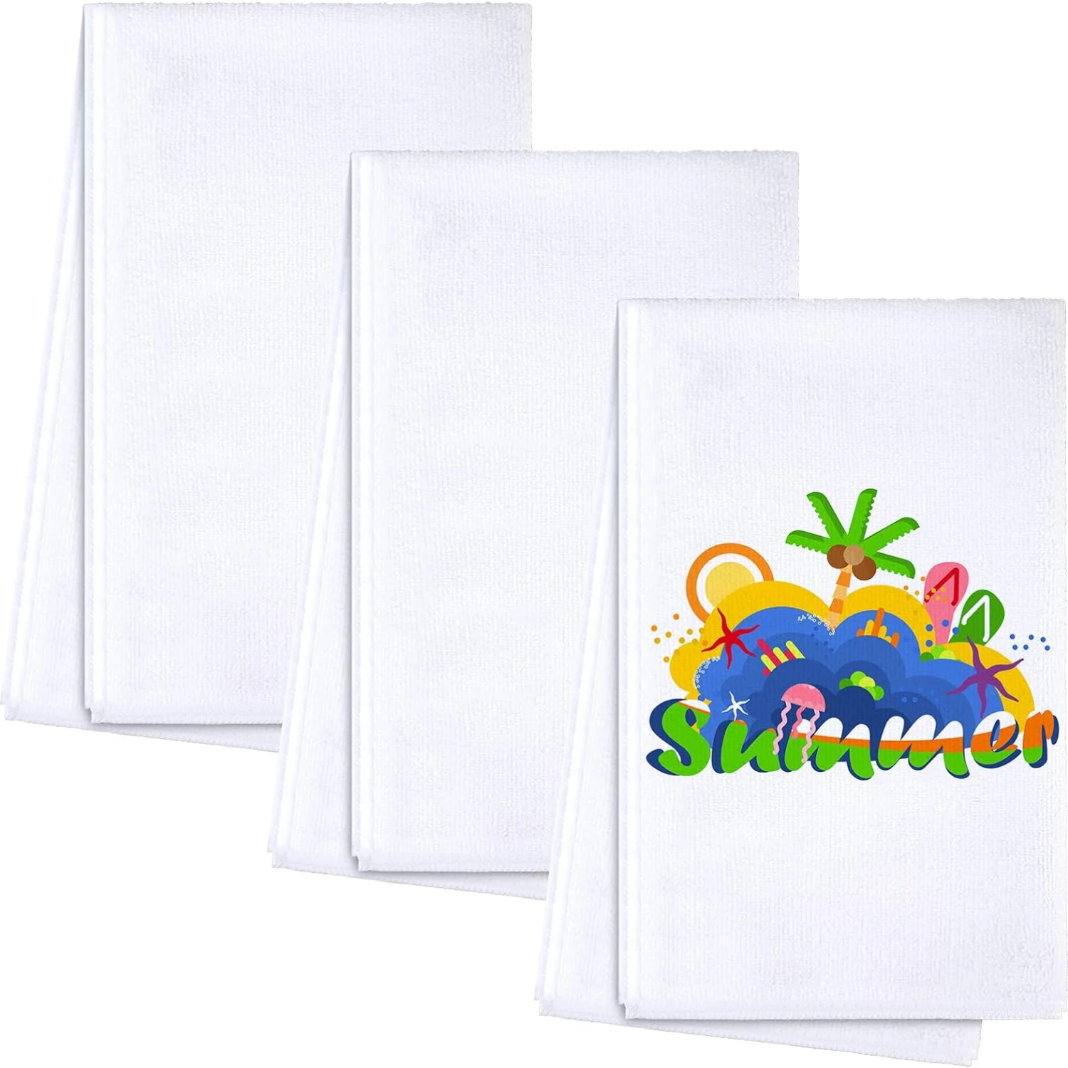 3pcs/6pcs Modern DIY Sublimation Blank Microfiber Kitchen Towels,Versatile 16x24 Inch for Kitchen Cleaning