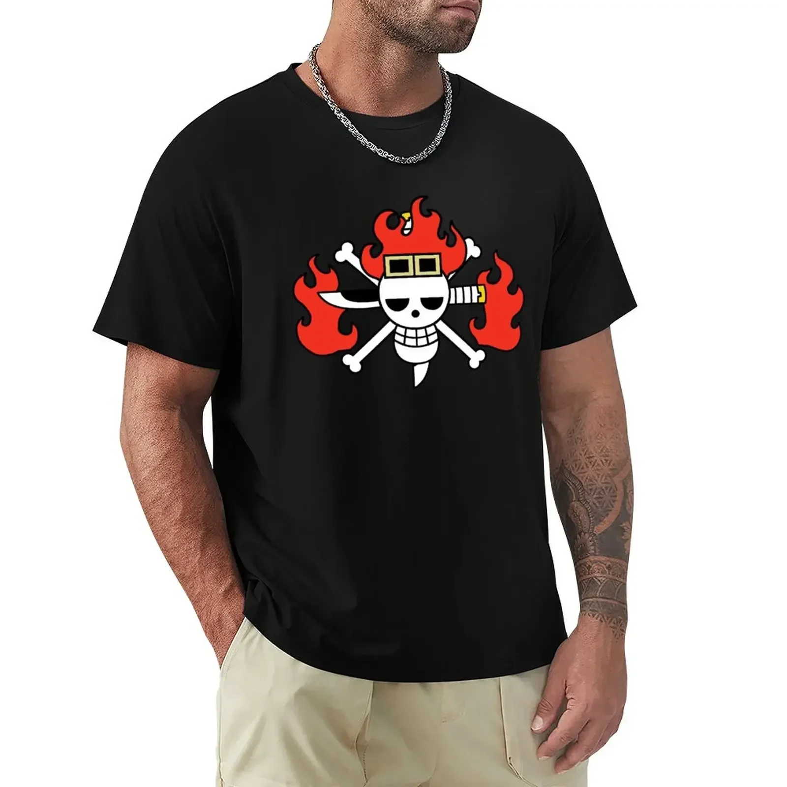 Eustass Kid fiery hair T-Shirt sublime summer clothes plain black t shirts men