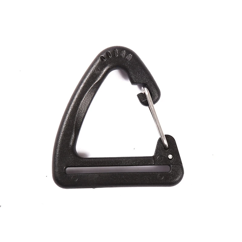 Y1UB 10 Pcs Plastic for Triangle Carabiner Spring Belt Clip Hooks Keychains Buckles Outdoor Camping Hiking Backpack Accessories