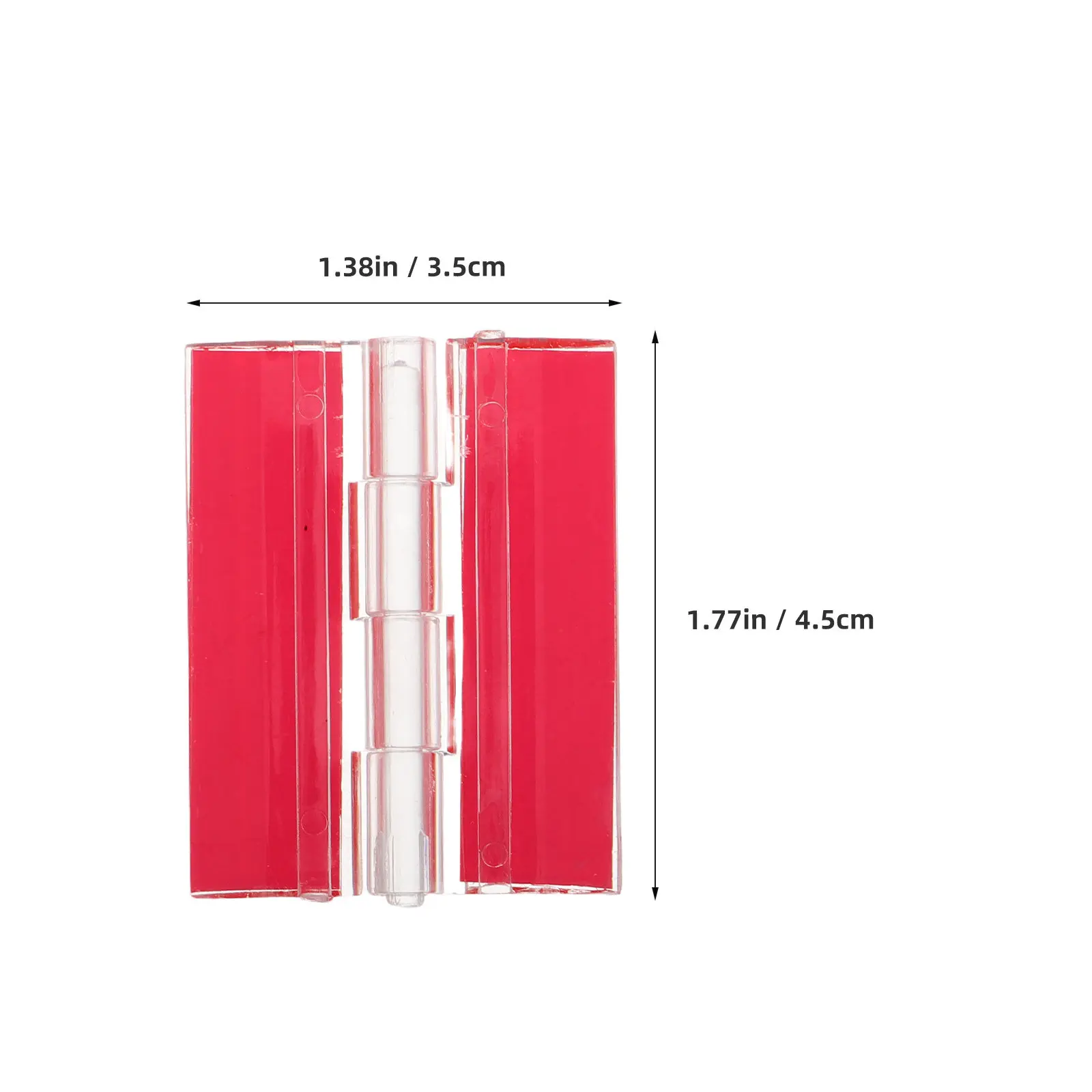 6Pcs Acrylic Self Adhesive Hinges 45Mm Transparent Continuous Hinge for DIY Craft Boxes Display Stand Cabinet Repair