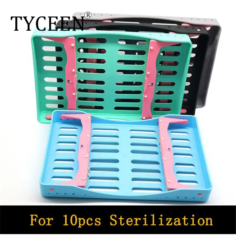 Dental Sterilization Rack Plastic Surgical Box Autoclave Cassette File Burs Disinfection Holder for 5/10grid