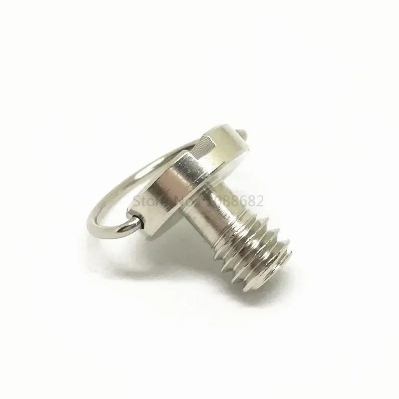 Винт для подключения камеры 1/4 дюйма, складной винт-адаптер с D-образным кольцом 1/4 дюйма для монопода или штатива камеры и быстроразъемной пластины