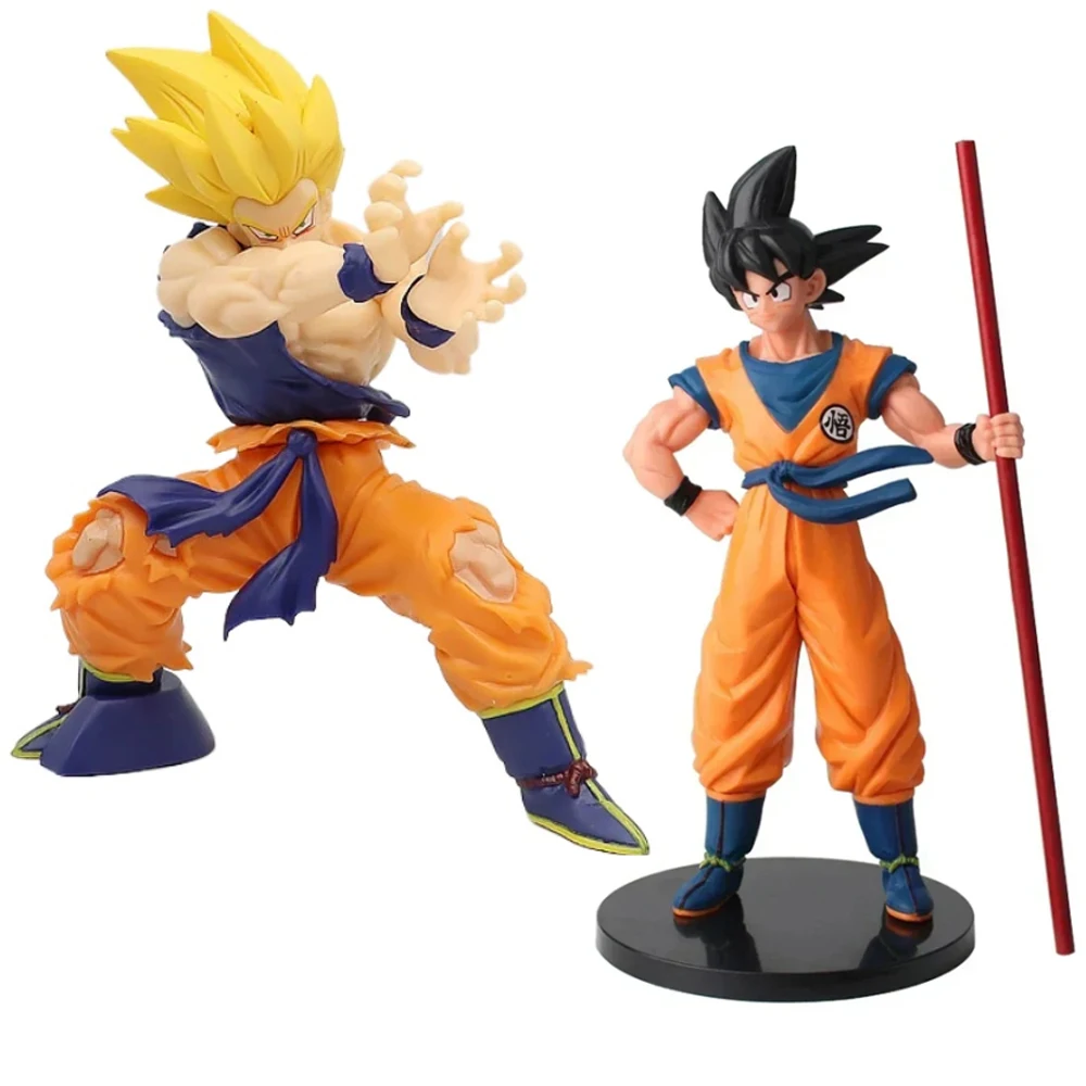 Dragon Ball Z Kamehameha Son Goku Figurka Super Saiyan Kakarotto 16CM PVC Figurki akcji Model Lalki Zabawki dla dzieci Prezenty