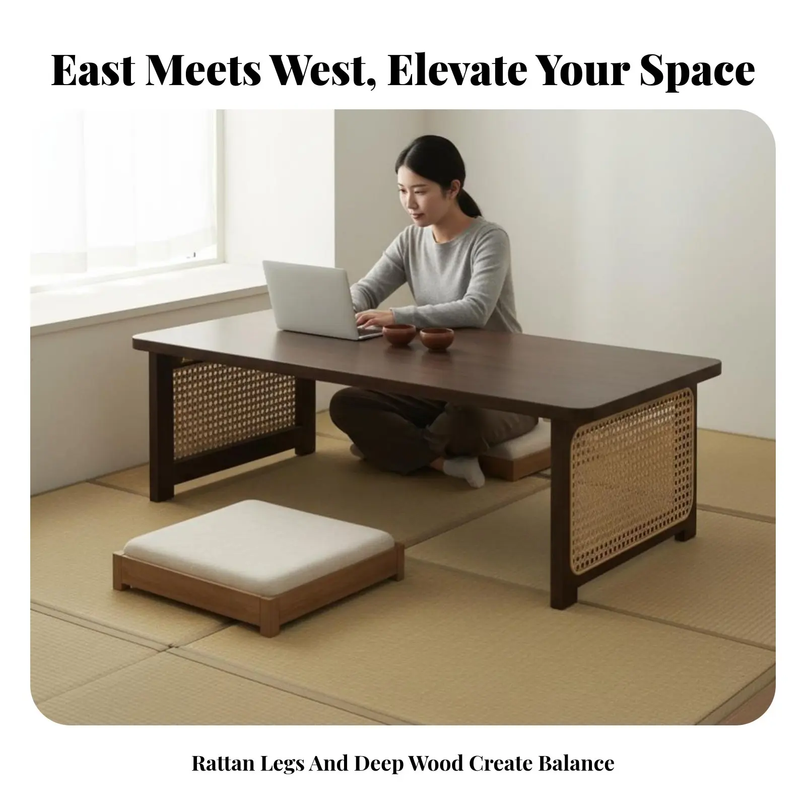 

Foldable Lap Tray Space-Saving Low Table adjustable adjustable for Students, Kids, Bay glazed opening