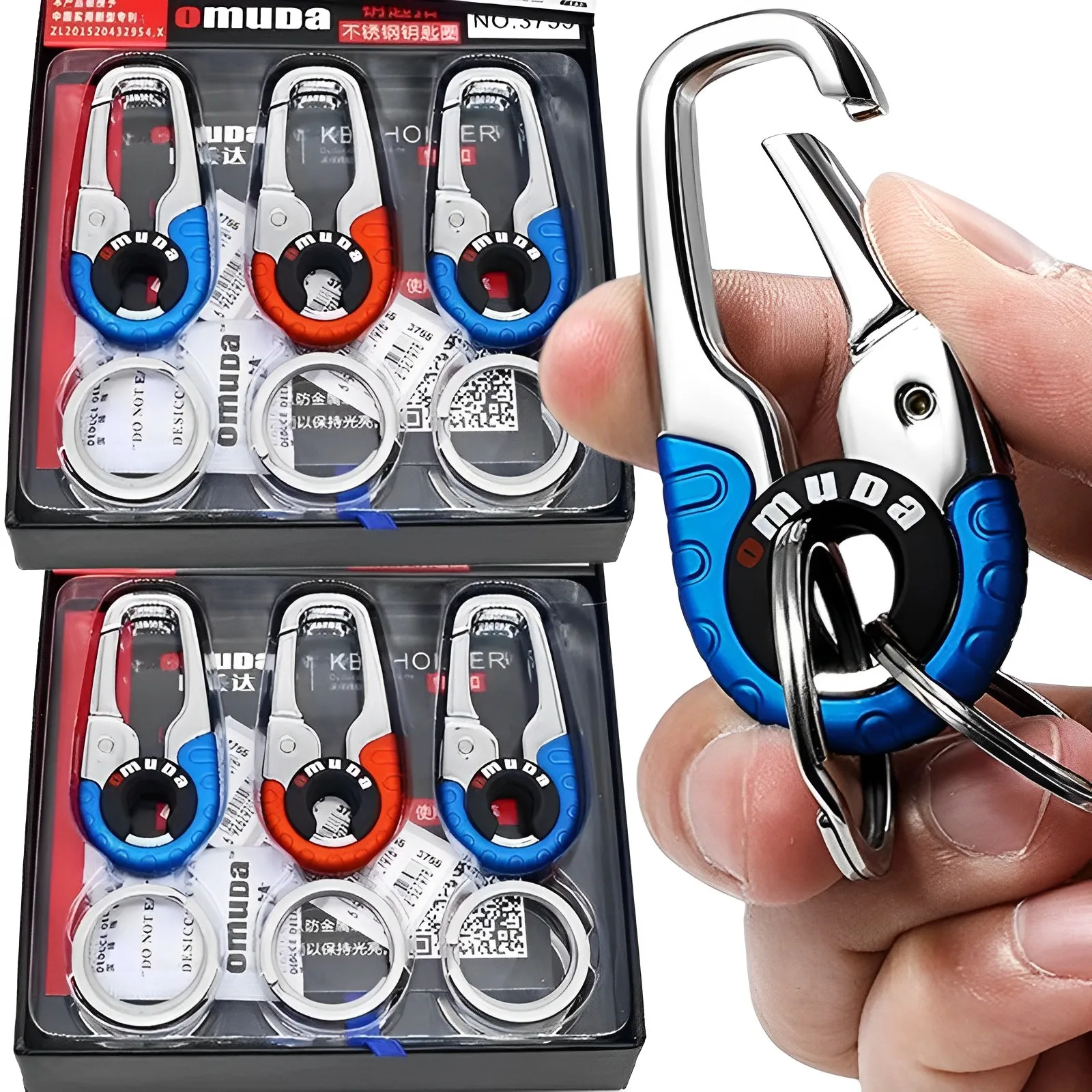 Schlüsselanhänger Für Herren Aus Edelstahl Mit Haken Outdoor Karabiner Klettern Schlüsselring Zubehör Robuster Gürtelclip schlüsselanhänger herren edelstahl schlüsselanhänger schlüsselanhänger mit haken klettern karabi – Detail 10
