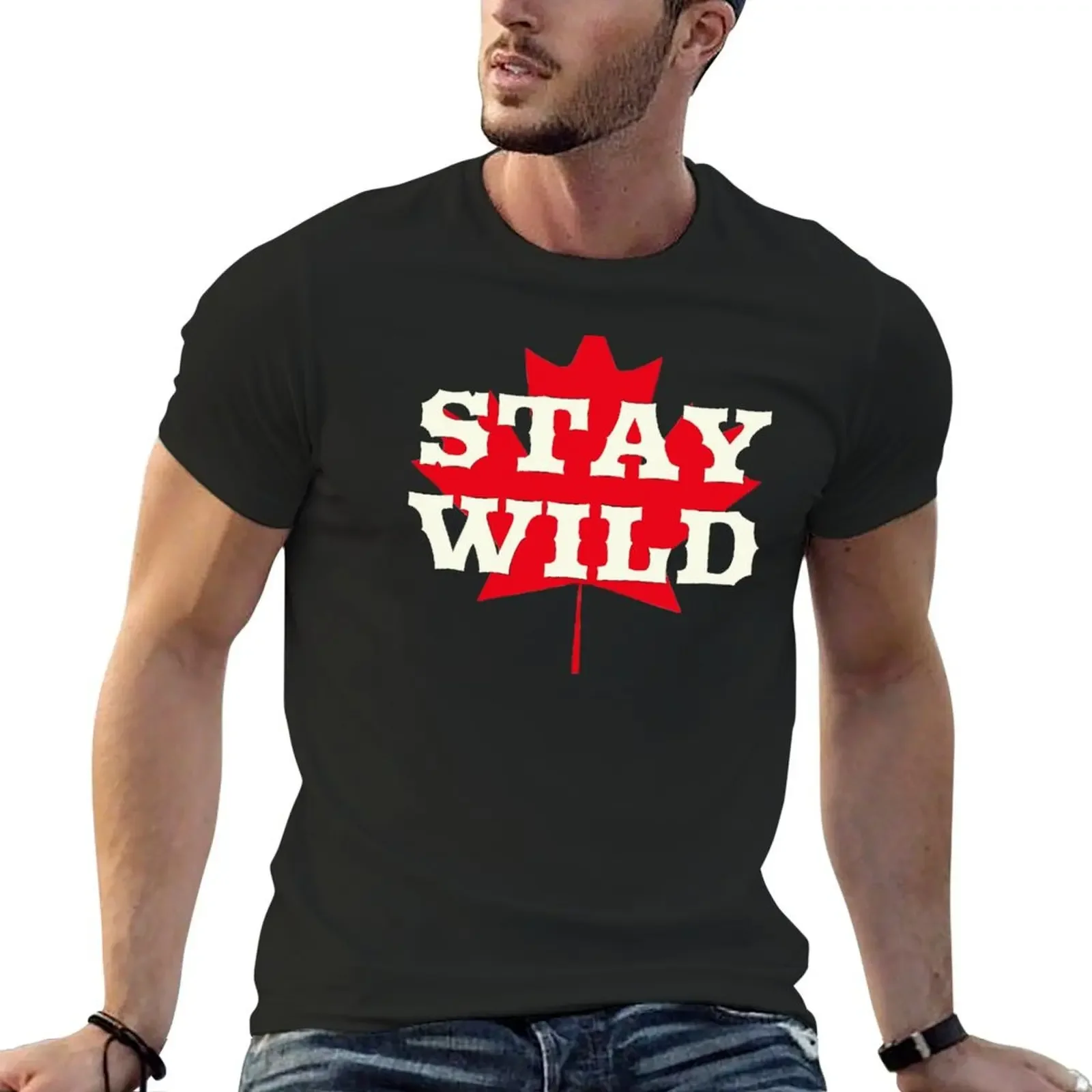 

Stay Wild - Canada T-Shirt oversized graphic tee baggy shirts blue archive sublime tee shirts for men