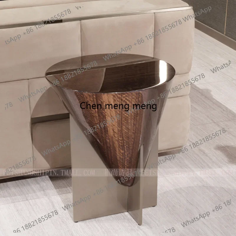 

Postmodern simple round a few light luxury edge a few Nordic living room phone a few solid wood desk lamp stand custom