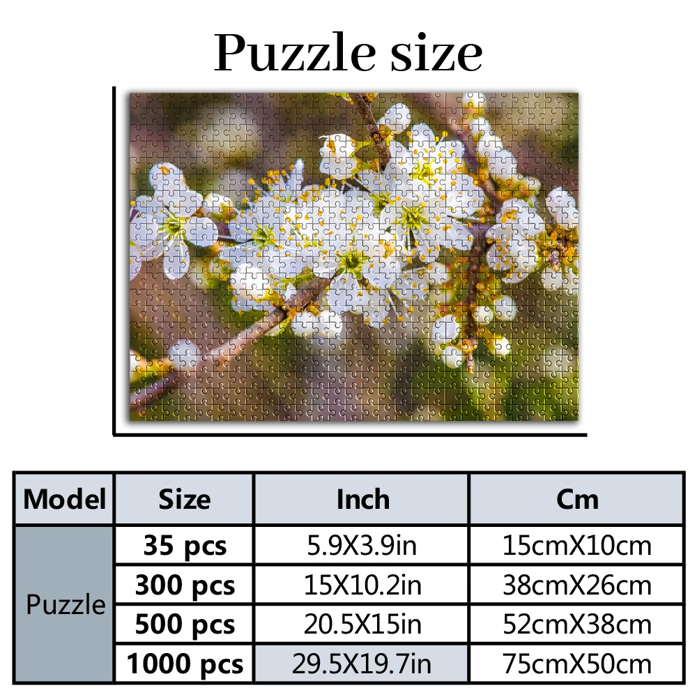 35/300/500/1000pcs Personalized Custom Photo Puzzle Scenery Photo Custom Photo Portrait Puzzle Handmade Birthday Gift