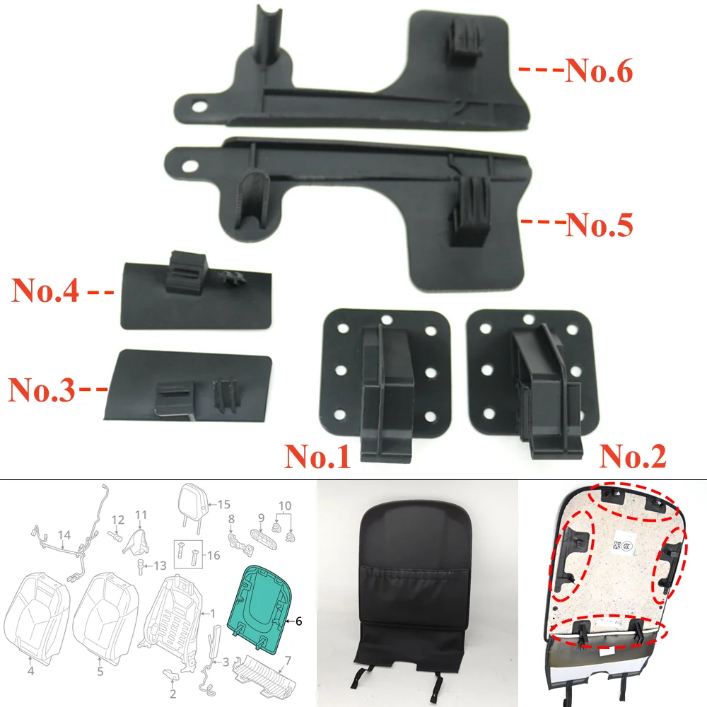 Front Seat Backrest Retainer Lower Upper Side Fixing Buckle Fastener Clip For Porsche Cayenne 958 2011-2018 Macan 95B 2013-2021