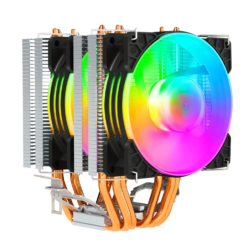 

X99 main board double tower 6 heat pipe fan silent 12th generation 1700AMD desktop computer CPU radiator