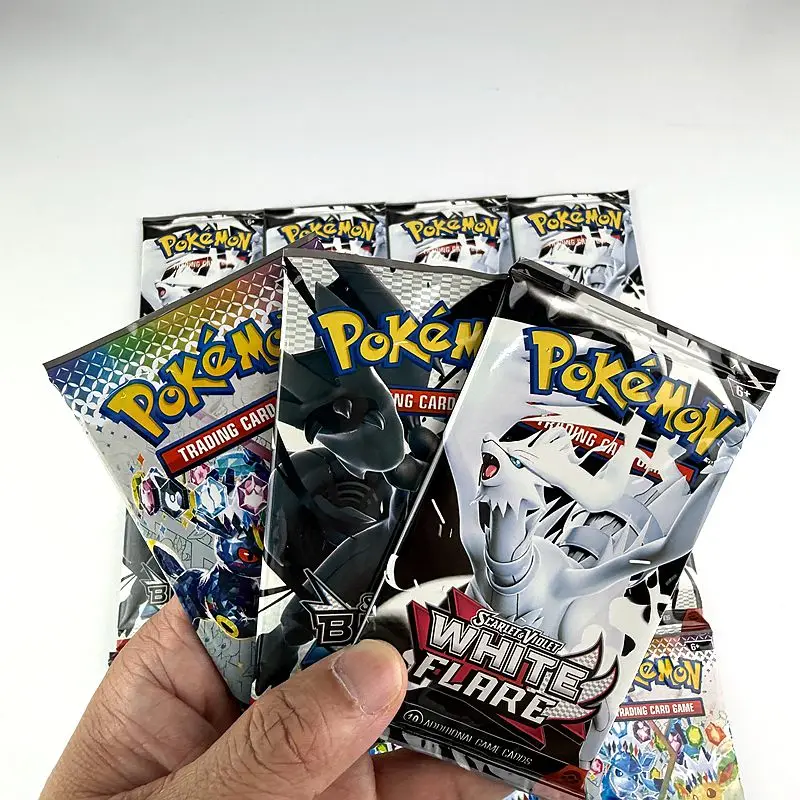 10/20 Pcs PKM Card Prismatic Black Bolt White Flare Booster English Battle PKM Card Game Carte Trading Collection Cards