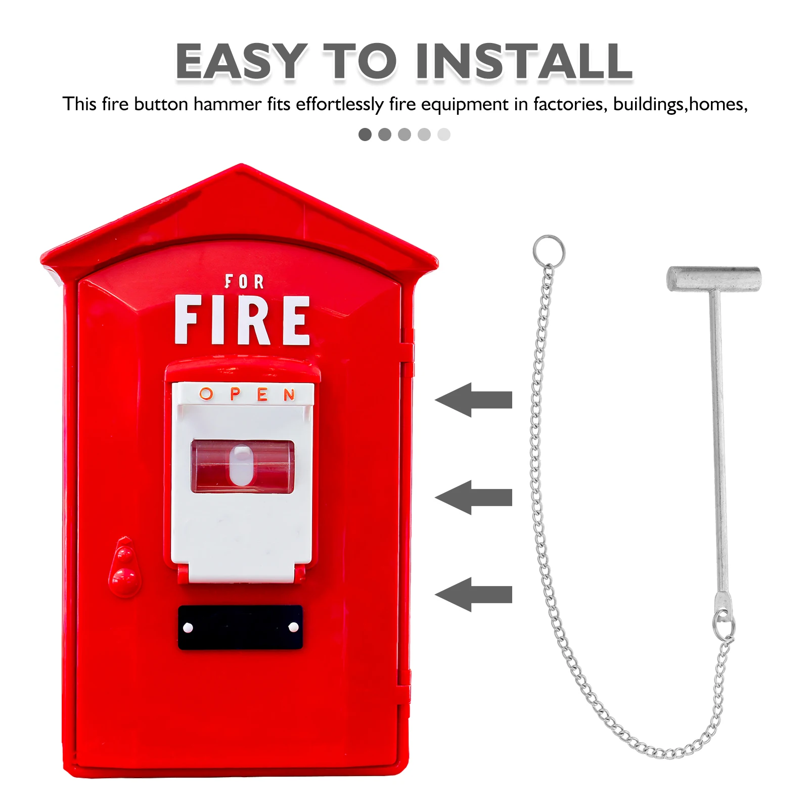 Fire Tool Stainless Steel Emergency Escape Tool For Fire Call Glass Reset Hammer For Building Car Hydrant