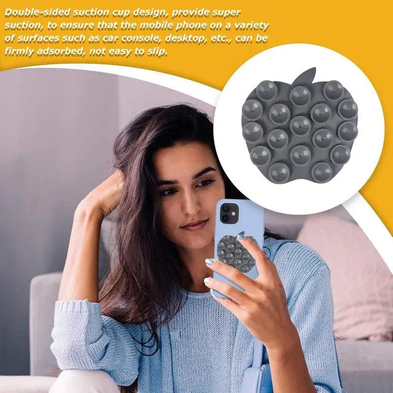 Силиконовый чехол на присоске для телефона, двухсторонняя липкая подставка для телефона на присоске, модная подставка для мобильного телефона, прочный держатель