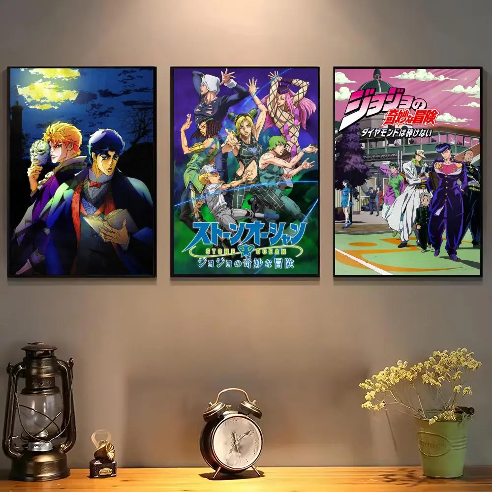 JoJo's Bizarre Adventure Poster For Self-adhesive Art Waterproof Paper Sticker Coffee House Bar Room Wall Decor