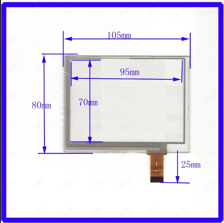 ZhiYuSun ED9263  New  105*80mm  5 inch TOUCH Screen panels  105mm*80mm  10PIN
