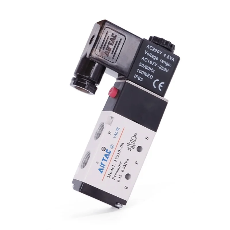 AIRTAC 4V210-08 4V310-10 4V410-15 Better Quality Pneumatic Electric Solenoid Valve Directional Control Magnetic Valve 24V 220V