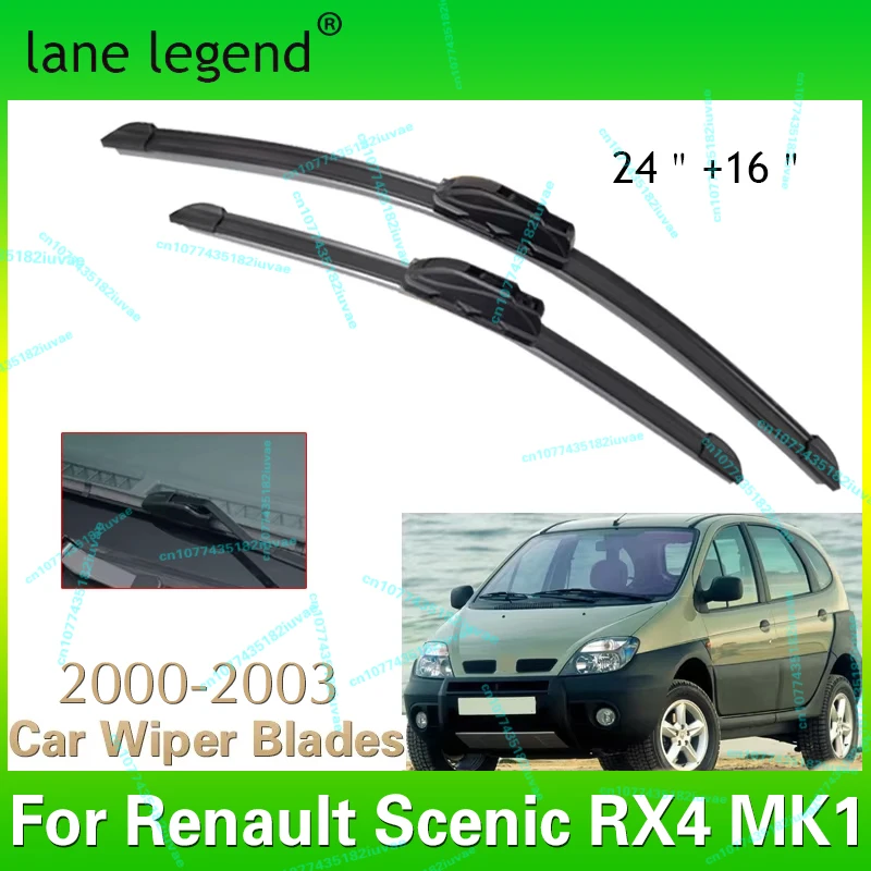 

Lane Legend For Renault Scenic RX4 MK1 2000-2003 Front Wiper Blades Brushes Cutter Accessories J Hook 2000 2001 2002 2003