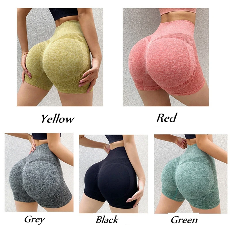 Yoga Shorts Women High Waist Workout Shorts Female Fitness Yoga Pant Lift Butt Gym Running Short Pants Sportswear For Ladies