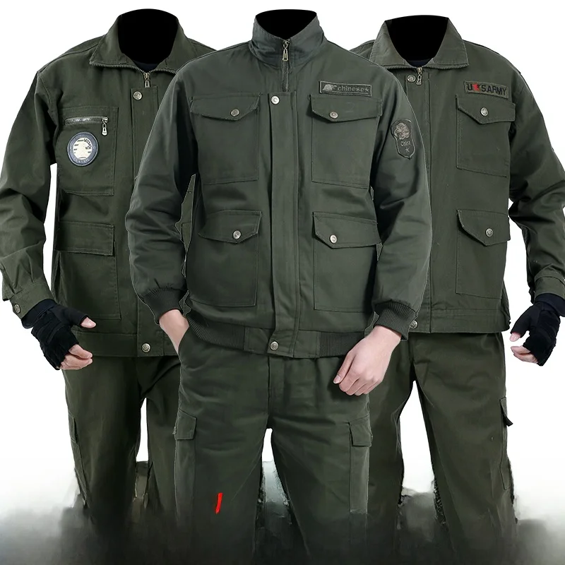 

Pure Cotton Wear Resistant Welding Workwear Set for Men Summer Dirt Resistant Breathable plus Size Labor Protection ...