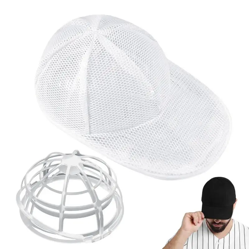 

Dishwasher Baseball Hat Cleaner Dust-Proof Baseball Hat Washing Frame White Hat Cleane For Flat Brim Hats Curved Brim Hats