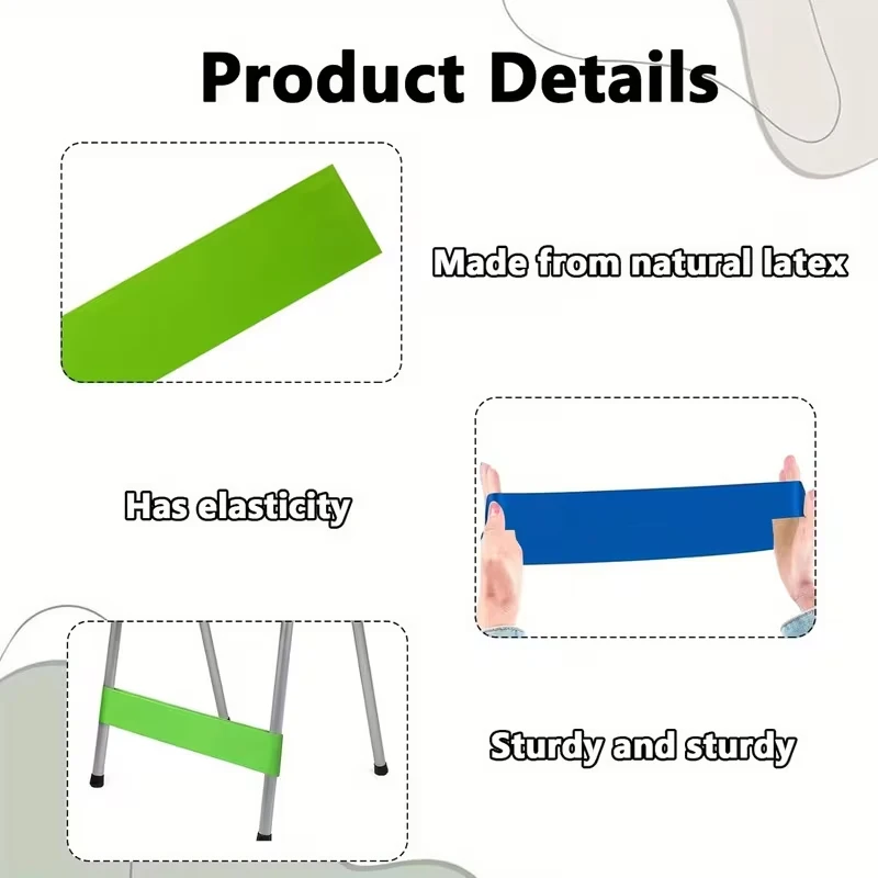 Elastic Chair Bands – Sensory Fidget Bands for Kids; Flexible, Secure Bands for Chairs and Desks; Suitable for SPD and Yoga view 4