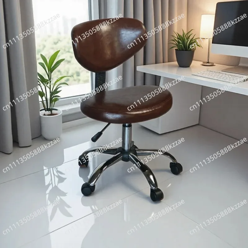 Compact Adjustable Office Chair Ergonomic Swivel Task Chair for Small Spaces Home Desk Seating Movable with Wheels Gaming Chair