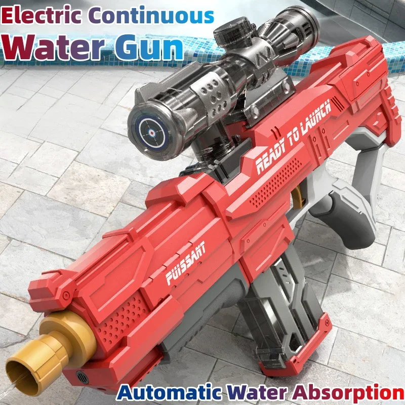 Pistola de agua eléctrica automática para niños y adultos, pistola de juguete de gran capacidad, KT16