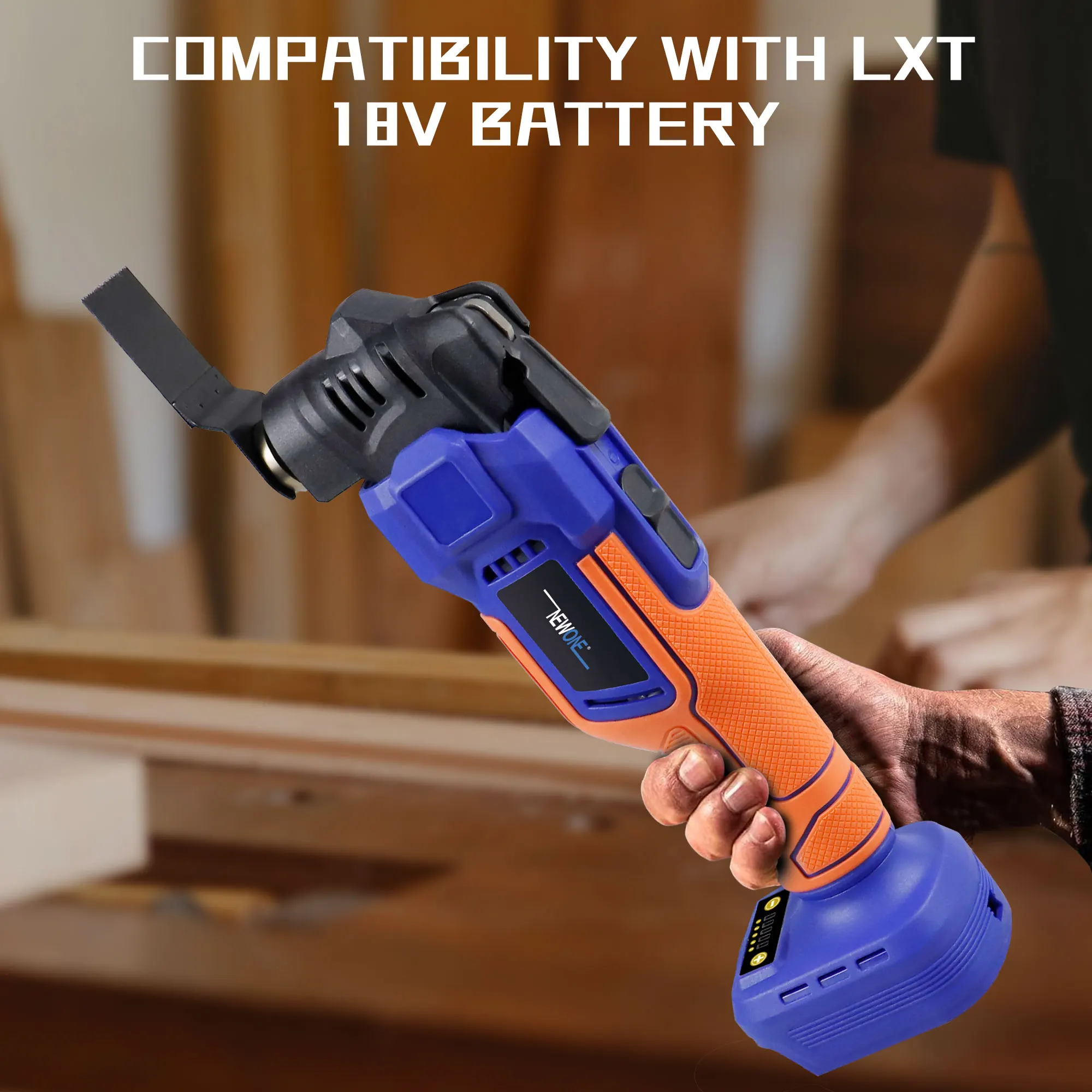 NEWONE 18V Brushless Quick Release Oscillating Tool Multi Functional Tool Renovator Electric Trimmer Compatible For LXT Battery