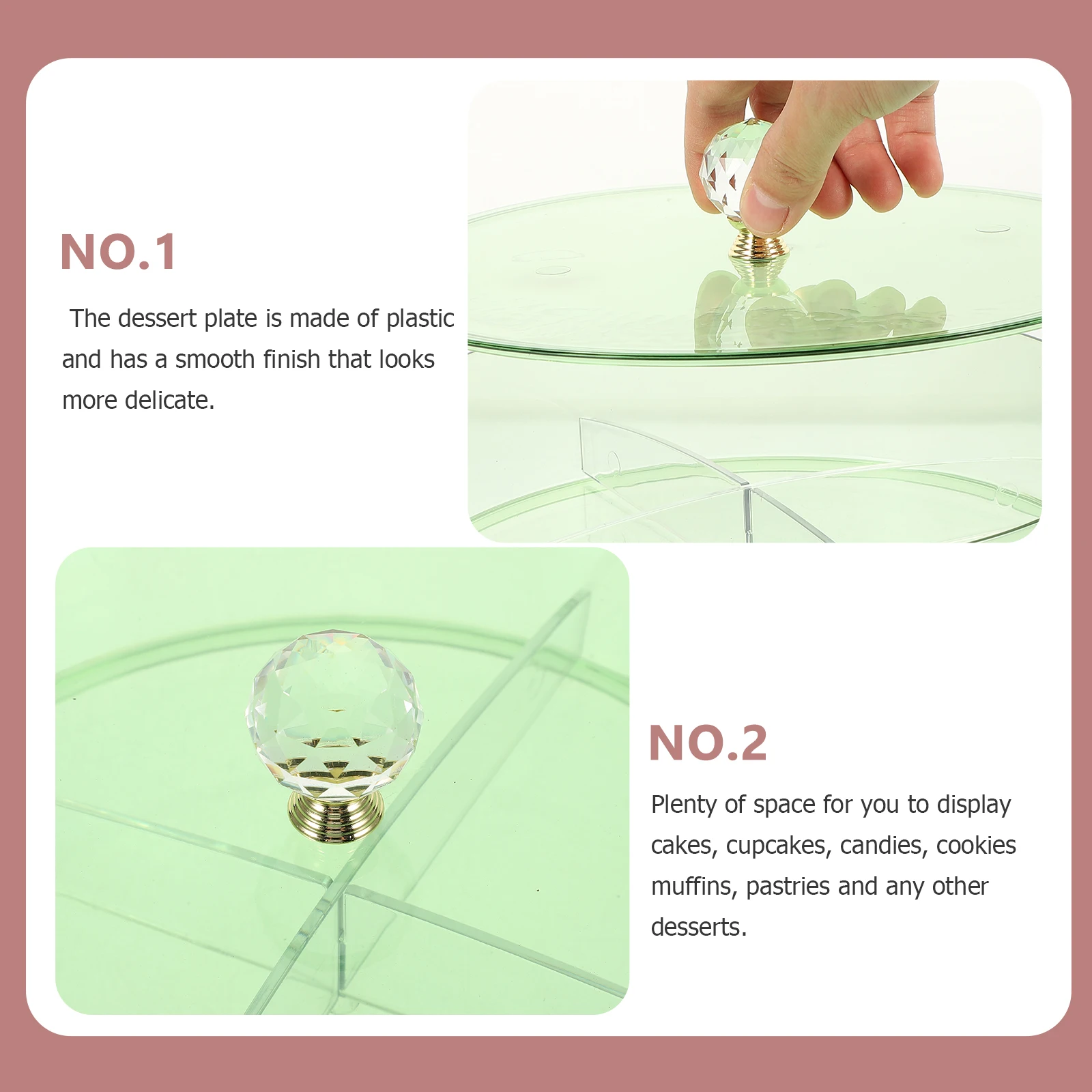 

Living Room Fruit Plate Clear Plastic Dessert Holder Snack Serving Tray Storage Rack Semi Transparent Tip Out Tray